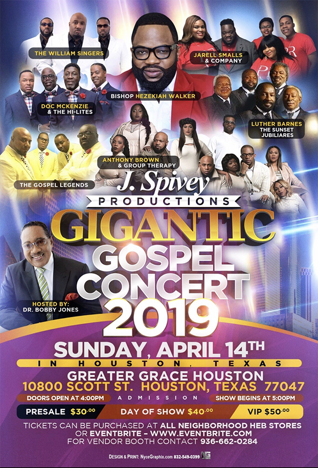 Gospel News Gigantic Gospel Concert Houston Dr Bobby Jones